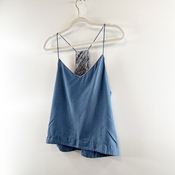 Lululemon Wake & Flow Racerback Tank Top Camisole Blue Denim Small - Picture 8 of 12